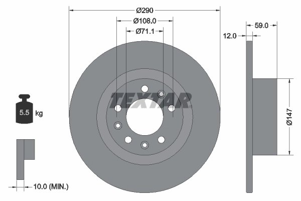 Disc frana Textar 92313603