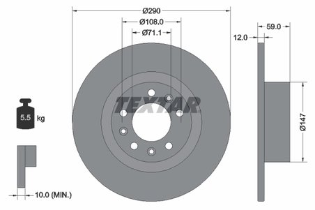 Disc frana Textar 92313603