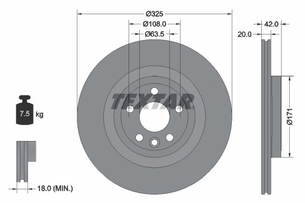 Disc frana Textar 92314305
