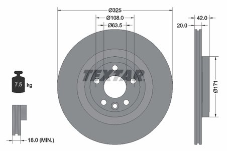 Disc frana Textar 92314305