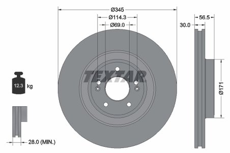 Disc frana Textar 92314805