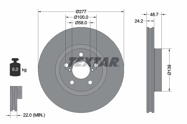 Disc frana Textar 92315403