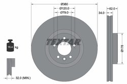 DISC FRANA TEXTAR 92316405 - Compatibil cu LAND ROVER