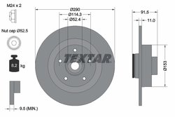 DISC FRANA TEXTAR 92316503 - Compatibil cu RENAULT
