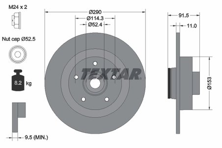 DISC FRANA TEXTAR 92316503 - Compatibil cu RENAULT