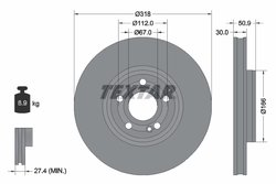 DISC FRANA TEXTAR 92316705 - Compatibil cu MERCEDES-BENZ, MERCEDES-BENZ (BBDC)