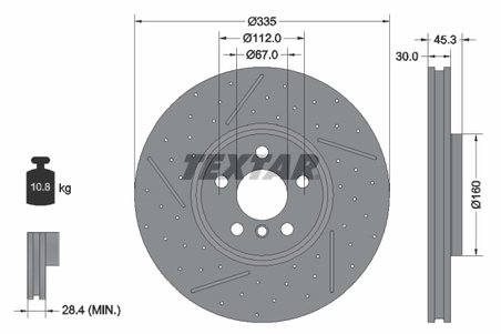 DISC FRANA TEXTAR 92317105 - Compatibil cu MINI