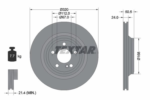 DISC FRANA TEXTAR 92317305 - Compatibil cu MERCEDES-BENZ