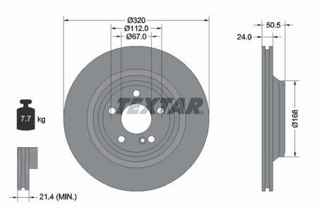 DISC FRANA TEXTAR 92317305 - Compatibil cu MERCEDES-BENZ