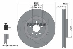 DISC FRANA TEXTAR 92319105 - Compatibil cu PORSCHE