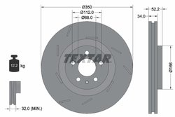 DISC FRANA TEXTAR 92319005 - Compatibil cu PORSCHE