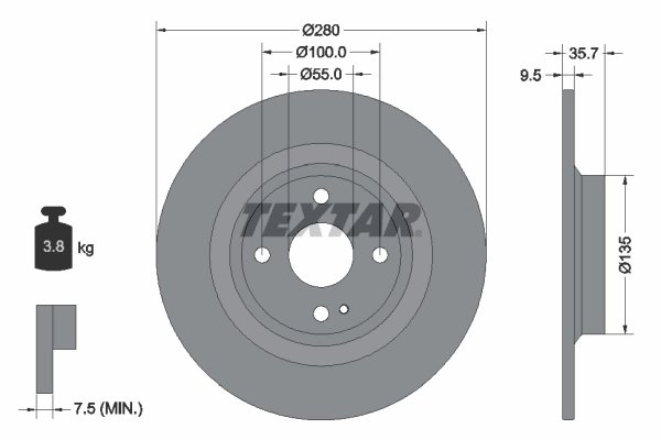 Disc frana Textar 92320003