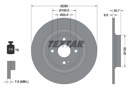 Disc frana Textar 92320003
