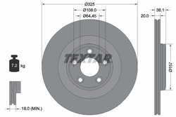 DISC FRANA TEXTAR 92319905 - Compatibil cu JAGUAR