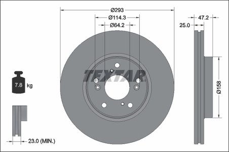 Disc frana Textar 92321303