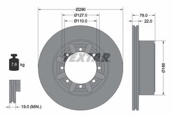 DISC FRANA TEXTAR 92322303 - Compatibil cu NISSAN