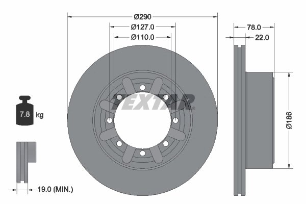 DISC FRANA TEXTAR 92322303 - Compatibil cu NISSAN