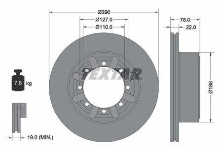 DISC FRANA TEXTAR 92322303 - Compatibil cu NISSAN