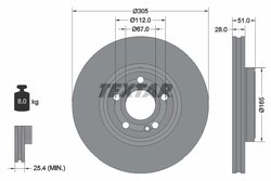 DISC FRANA TEXTAR 92323405 - Compatibil cu MERCEDES-BENZ, MERCEDES-BENZ (BBDC)