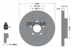 DISC FRANA TEXTAR 92323505 - Compatibil cu MERCEDES-BENZ, MERCEDES-BENZ (BBDC)