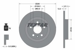 DISC FRANA TEXTAR 92323803 - Compatibil cu LYNK & CO, VOLVO, VOLVO ASIA
