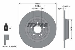 DISC FRANA TEXTAR 92324303 - Compatibil cu MERCEDES-BENZ, MERCEDES-BENZ (BBDC)