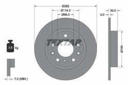 DISC FRANA TEXTAR 92324703 - Compatibil cu MAZDA