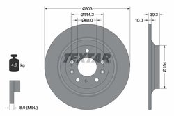 DISC FRANA TEXTAR 92324803 - Compatibil cu MAZDA