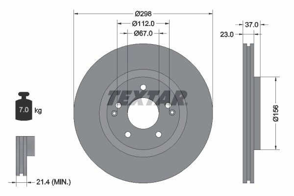 Disc frana Textar 92324903