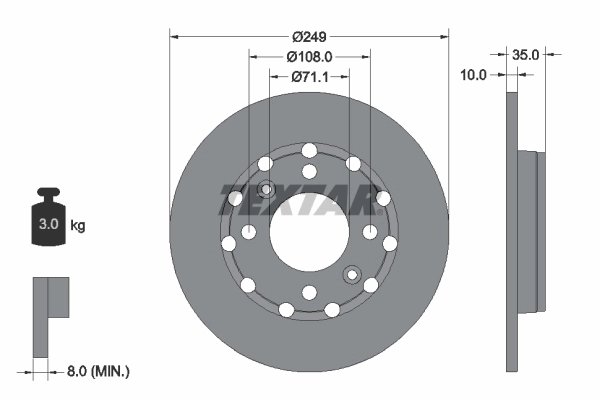 Disc frana Textar 92325803