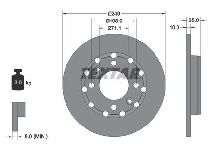 Disc frana Textar 92325803