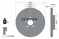 DISC FRANA TEXTAR 92326103 - Compatibil cu FORD