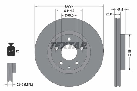 DISC FRANA TEXTAR 92326203 - Compatibil cu MAZDA
