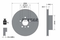 DISC FRANA TEXTAR 92327005 - Compatibil cu BMW
