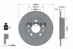 DISC FRANA TEXTAR 92327203 - Compatibil cu RENAULT