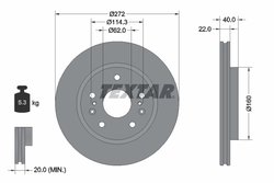 DISC FRANA TEXTAR 92329603 - Compatibil cu SUZUKI