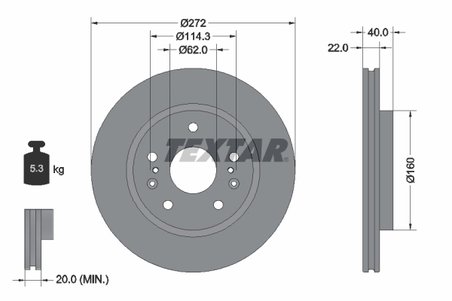 DISC FRANA TEXTAR 92329603 - Compatibil cu SUZUKI
