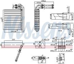 EVAPORATOR AER CONDITIONAT NISSENS 92332 - Compatibil cu FORD
