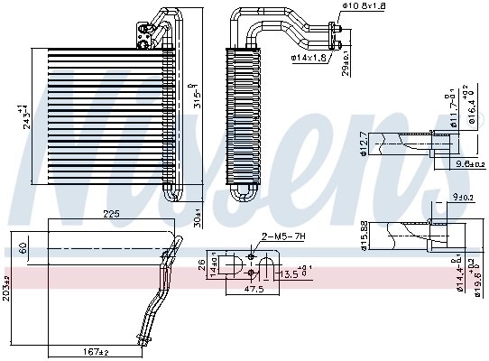 Evaporator aer conditionat Nissens 92333