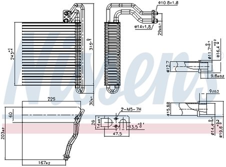 Evaporator aer conditionat Nissens 92333