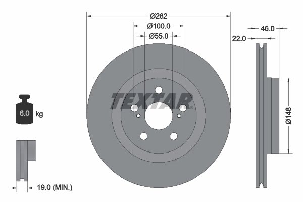 Disc frana Textar 92333503