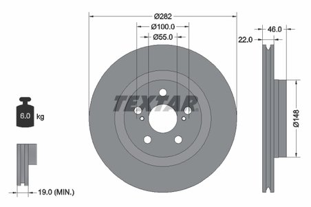 Disc frana Textar 92333503