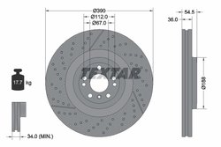 DISC FRANA TEXTAR 92337005 - Compatibil cu MERCEDES-BENZ