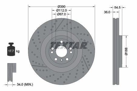 Disc frana Textar 92337005