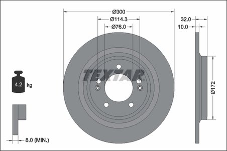 Disc frana Textar 92337203