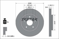 DISC FRANA TEXTAR 92337303 - Compatibil cu SUZUKI