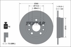 Disc frana Textar 92337703