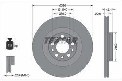 Disc frana Textar 92337803