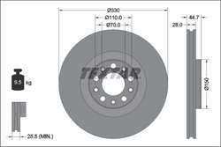 DISC FRANA TEXTAR 92337905 - Compatibil cu ALFA ROMEO