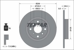 DISC FRANA TEXTAR 92338203 - Compatibil cu MAZDA